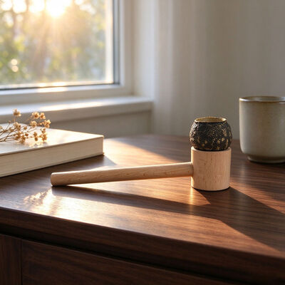 Creative Handcrafted Pipe | Citrus Peel Bowl, Solid Wood Stem