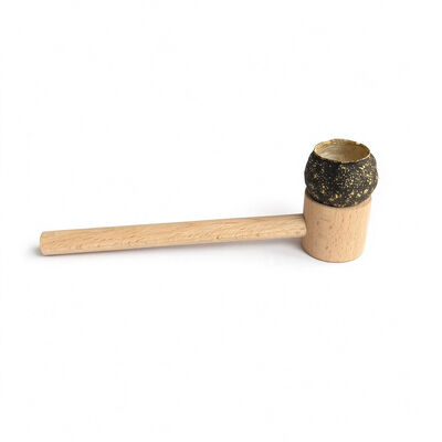 Creative Handcrafted Pipe | Citrus Peel Bowl, Solid Wood Stem