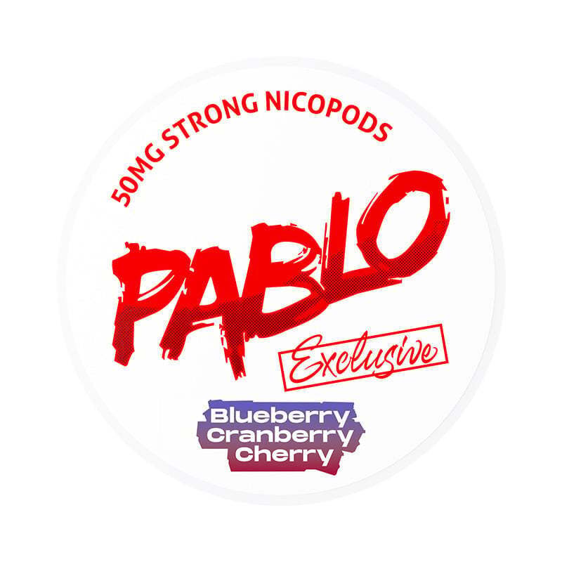 PABLO Exclusive Blueberry Cranberry Cherry 50mg Strong Nicopods Slim